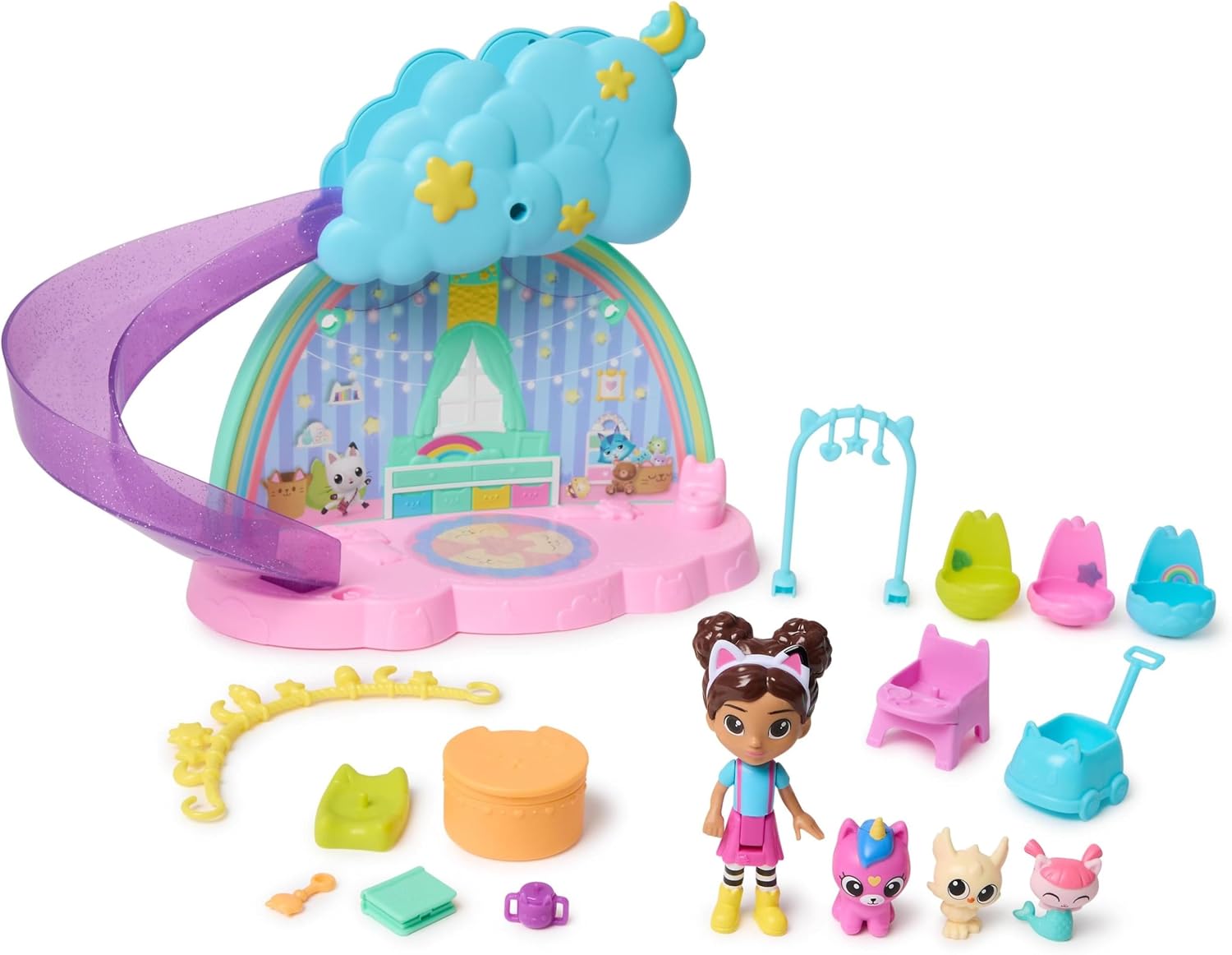 Thumbnail 3 de Gabby’s Dollhouse Kitty Care Playroom 17-Piece Playset
