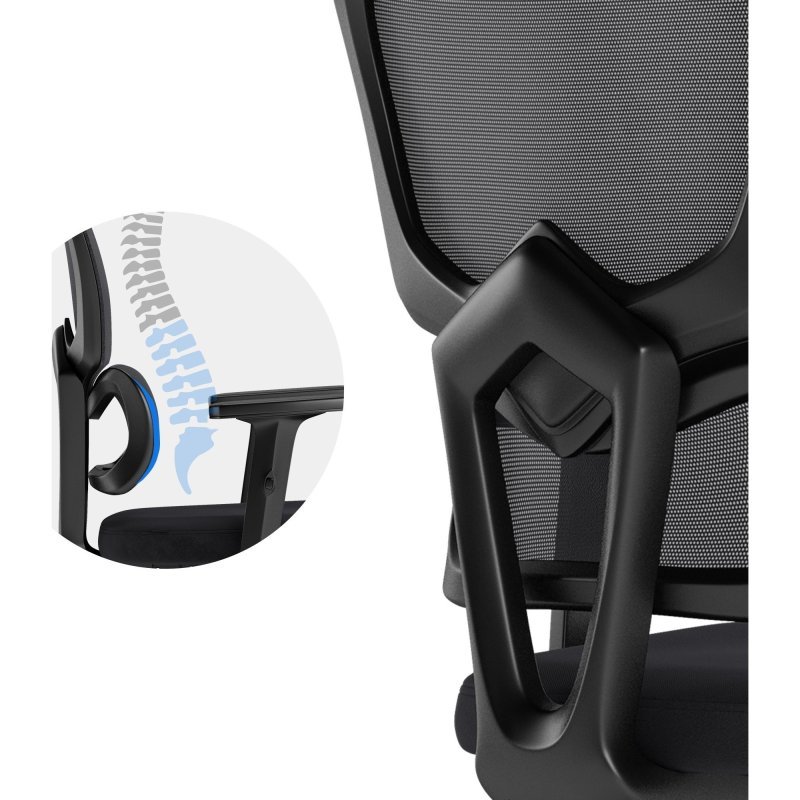 Thumbnail 1 de SENSE7 Veno Silla de escritorio ergonómica ajustable negra