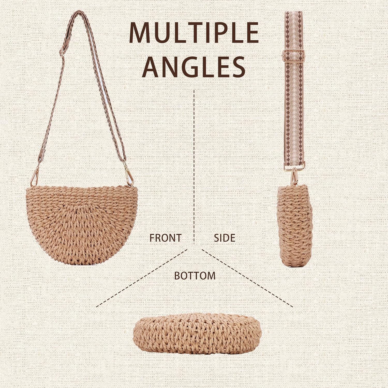 Thumbnail 3 de Fecialy Straw Crossbody Bag