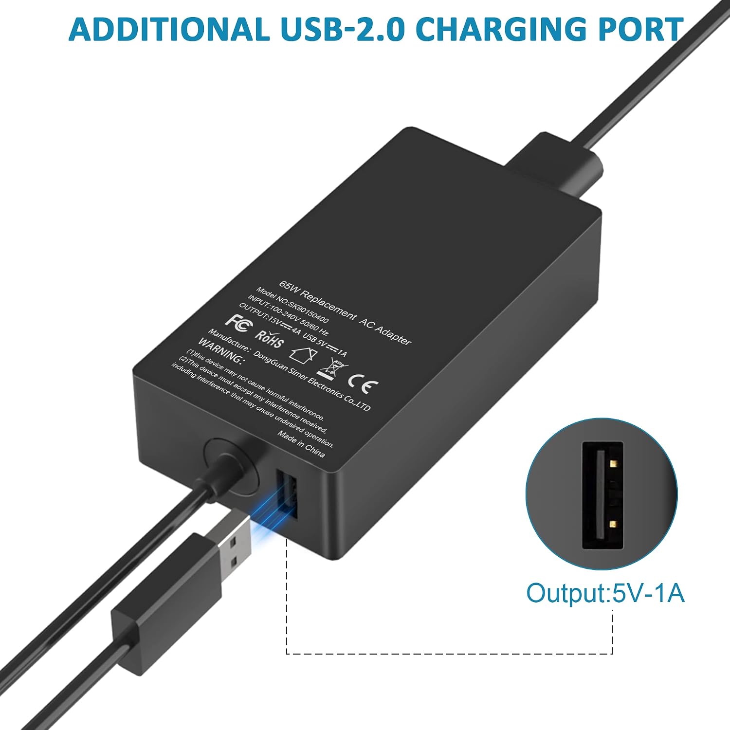 Detalle 2 de Surface-Compatible Charger 65W