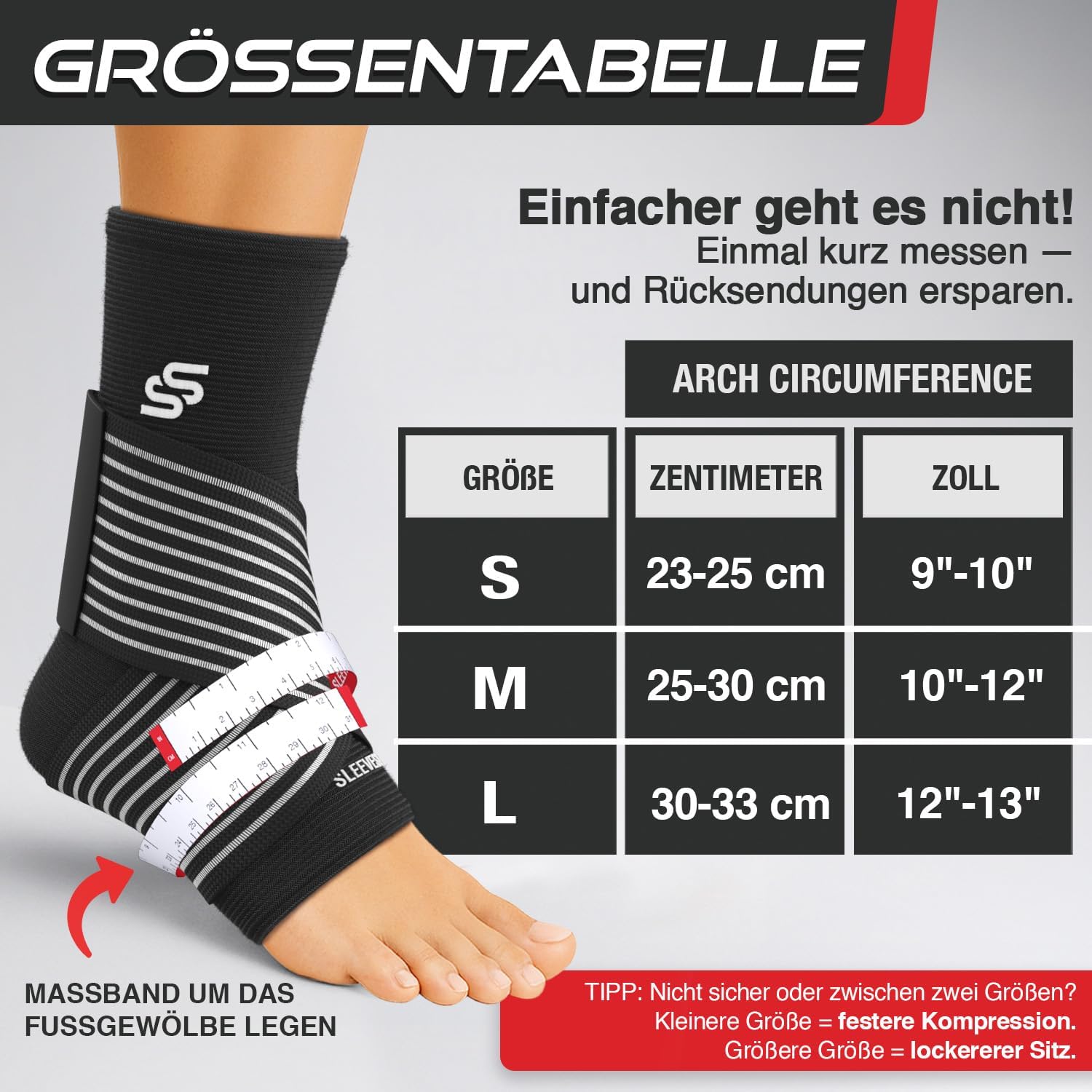 Detalle de Sleeve Stars Sprunggelenkbandage – Knöchelschutz mit verstellbarem Stützriemen von SS SLEEVE STARS
