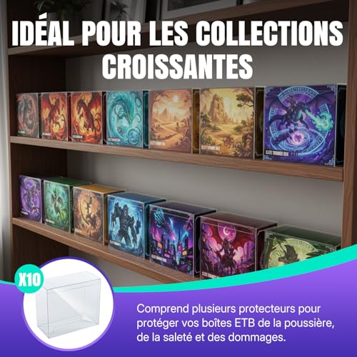 Detalle de Wigearss 10 Pièces Boîtes de Protection pour Pokémon ETB – Étui PET transparent pour Pokémon TCG