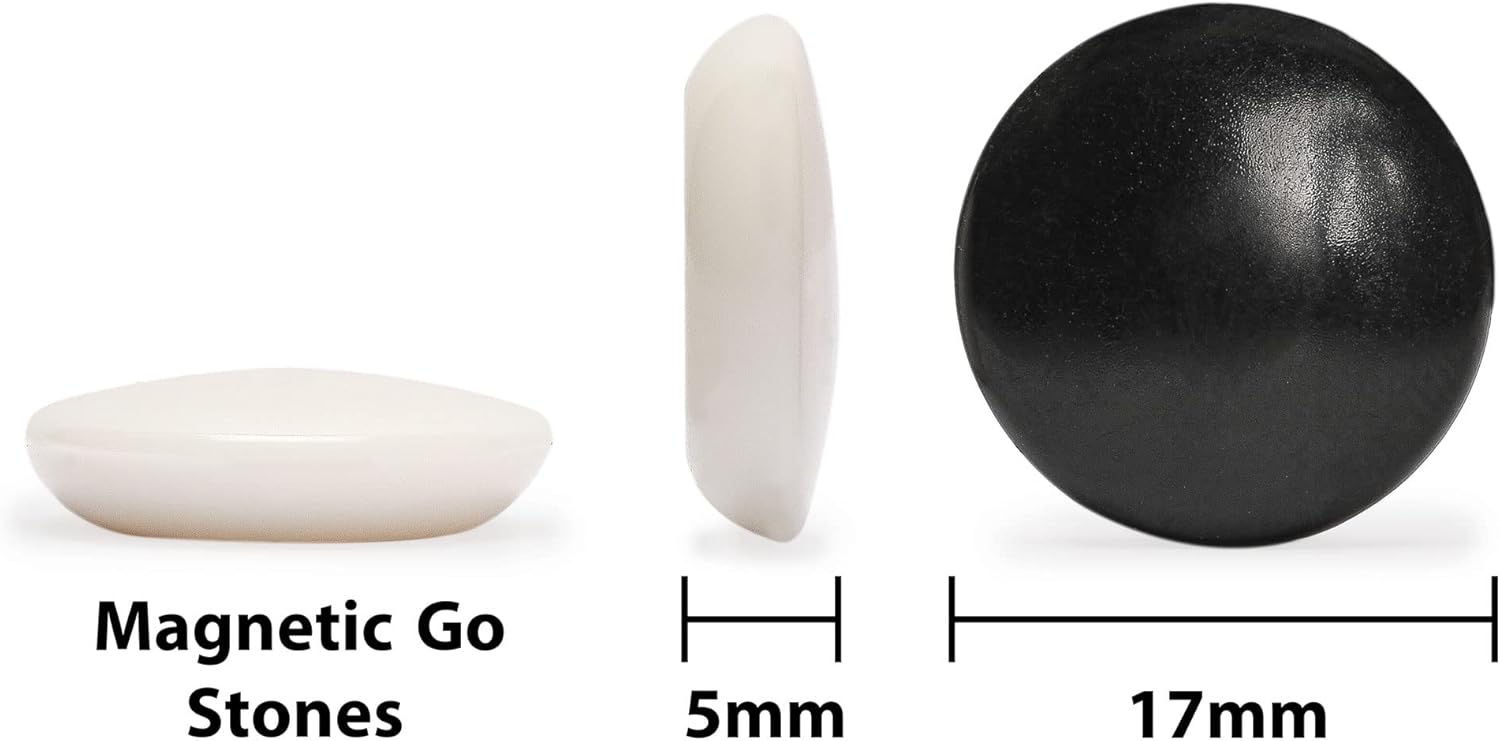 Thumbnail 2 de Yellow Mountain Imports Magnetic 19x19 Roll-up Go Set (19x19, 1.12kg) with Single Convex Stones