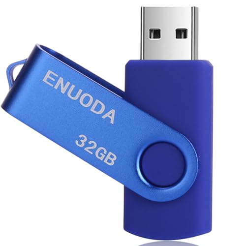 Detalle de ENUODA Clé USB 32 Go – Clef USB 2.0 Bleu avec LED, mini et fiable