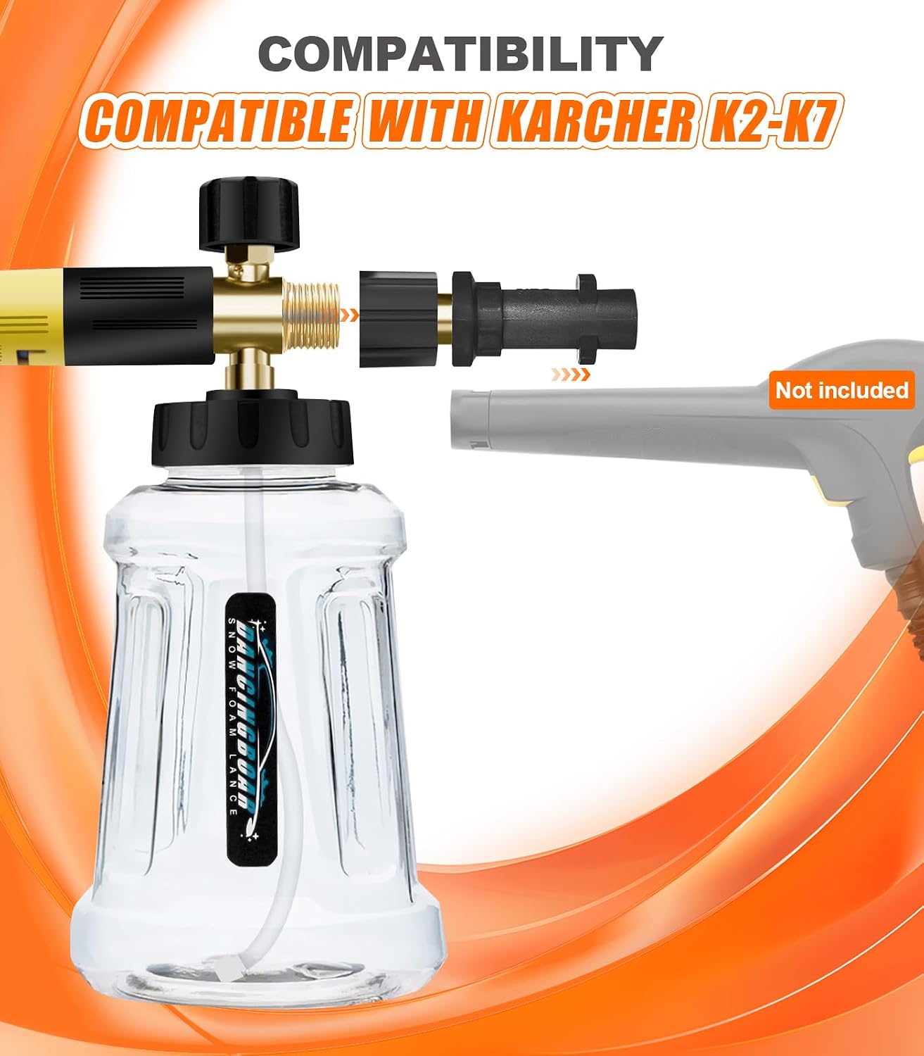 Detalle de DANCINGBOAR Snow Foam Lance 1L for Karcher K Series