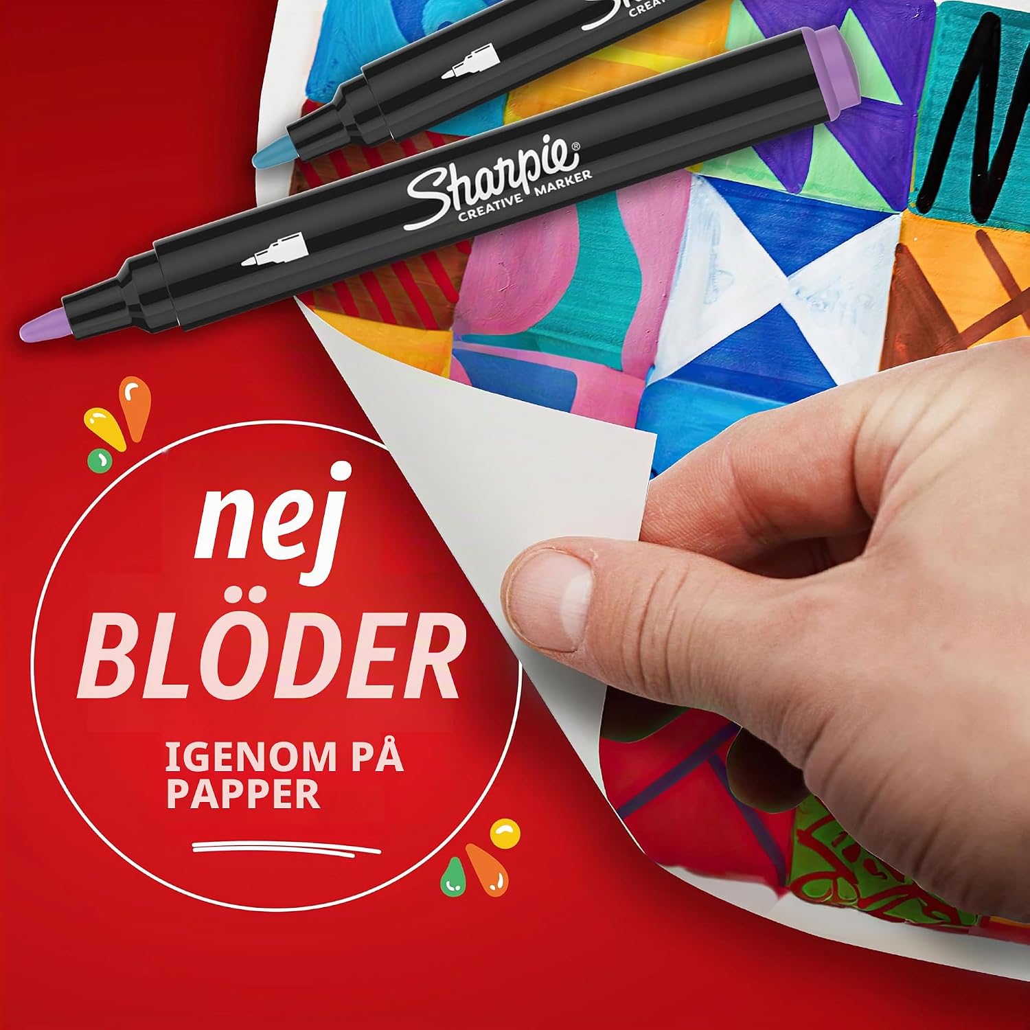 Detalle 1 de Sharpie Creative Marker akrylmarkerare, vattenbaserat bläck och 36 varma toner