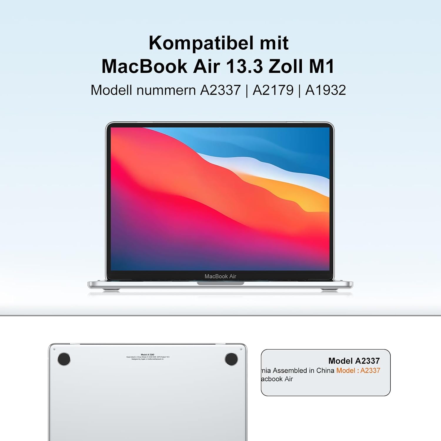 Detalle 2 de NPUOLS Hülle MacBook Air 13 Zoll