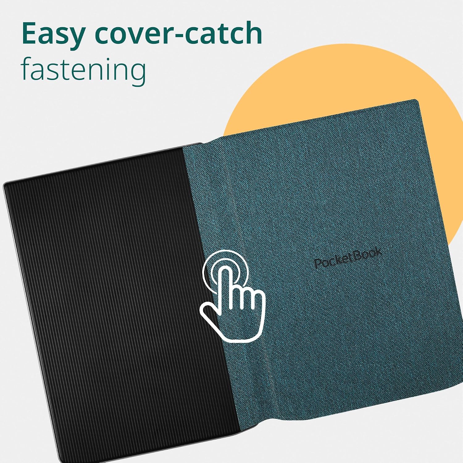 Detalle de PocketBook HN-FP-PU-743G-SG-WW Flip Cover for E-Readers, Sea Green