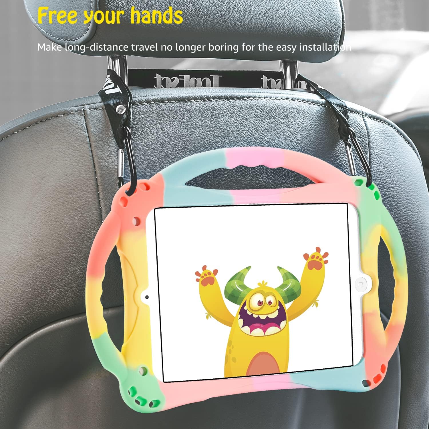Thumbnail 6 de TopEsct Kids Case for 7.9-inch iPad Mini (All generations up to 5th) – Rainbow Silicone Shockproof Cover with Handle, Stand & Strap