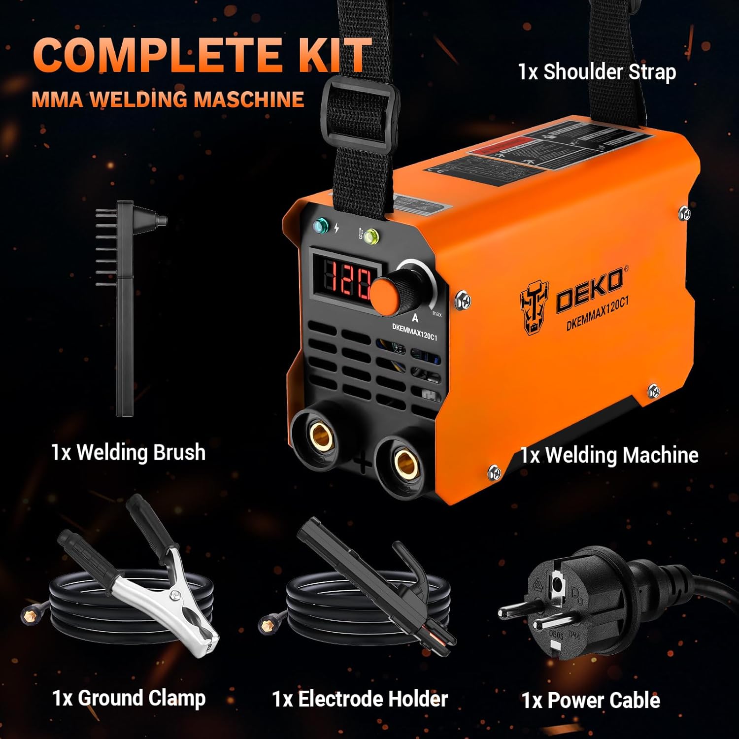 Thumbnail 5 de DEKO Saldatrice Inverter Elettrodo 220V 120A: MMA ARC Welder portatile per fai da te e riparazioni casalinghe