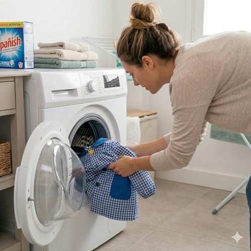 Detalle de HOMYBABY Babi escolar infantil con botones – talla 3 (Blue)