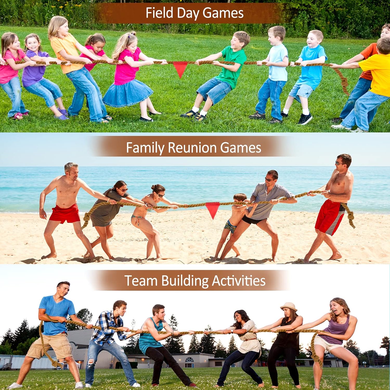 Detalle de WYRJXYB 6m Tug of War Rope Outdoor Games Kit