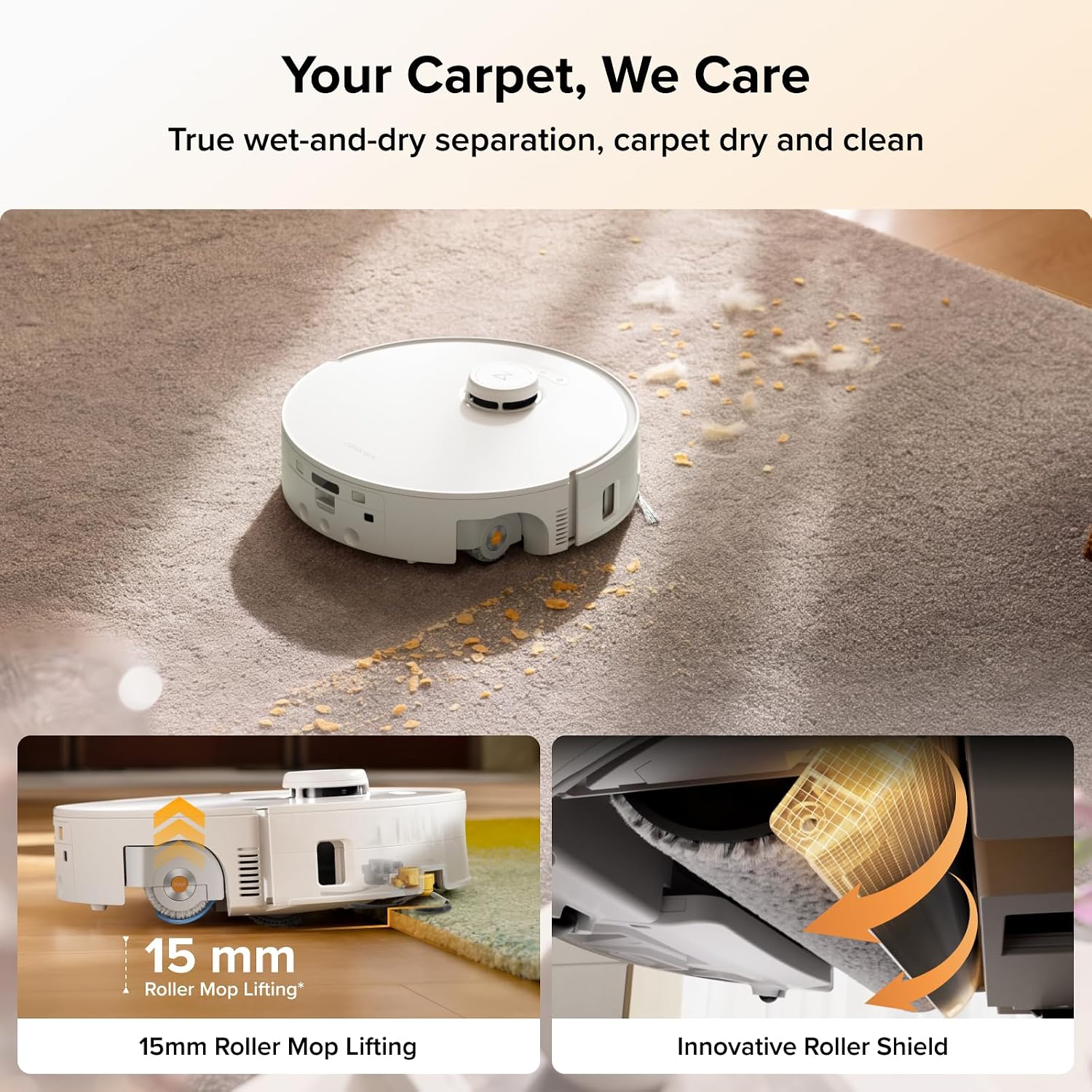 Detalle 2 de Roborock robot vacuum and mop Qrevo Curv 2 Flow