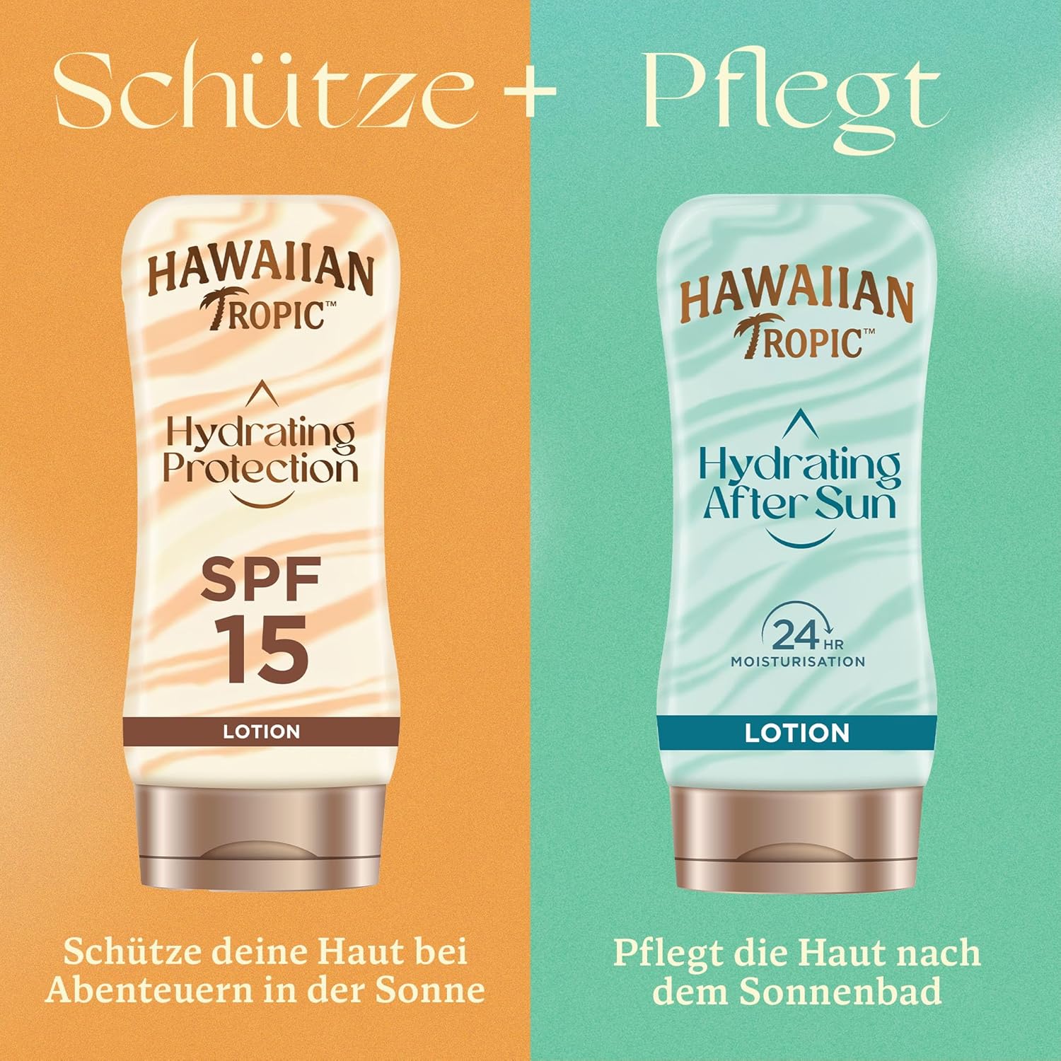 Detalle de Hawaiian Tropic Hydrating Protection Sunscreen SPF 15 – wasserfeste Hautpflege mit Feuchtigkeitspflege (180 ml)