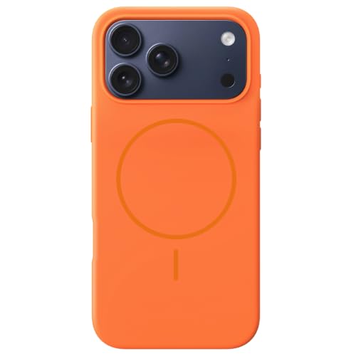 Thumbnail 9 de TOCOL Flüssig Silikon-Magnethülle für iPhone 17 Pro in Orange – sicherer MagSafe-Schutz