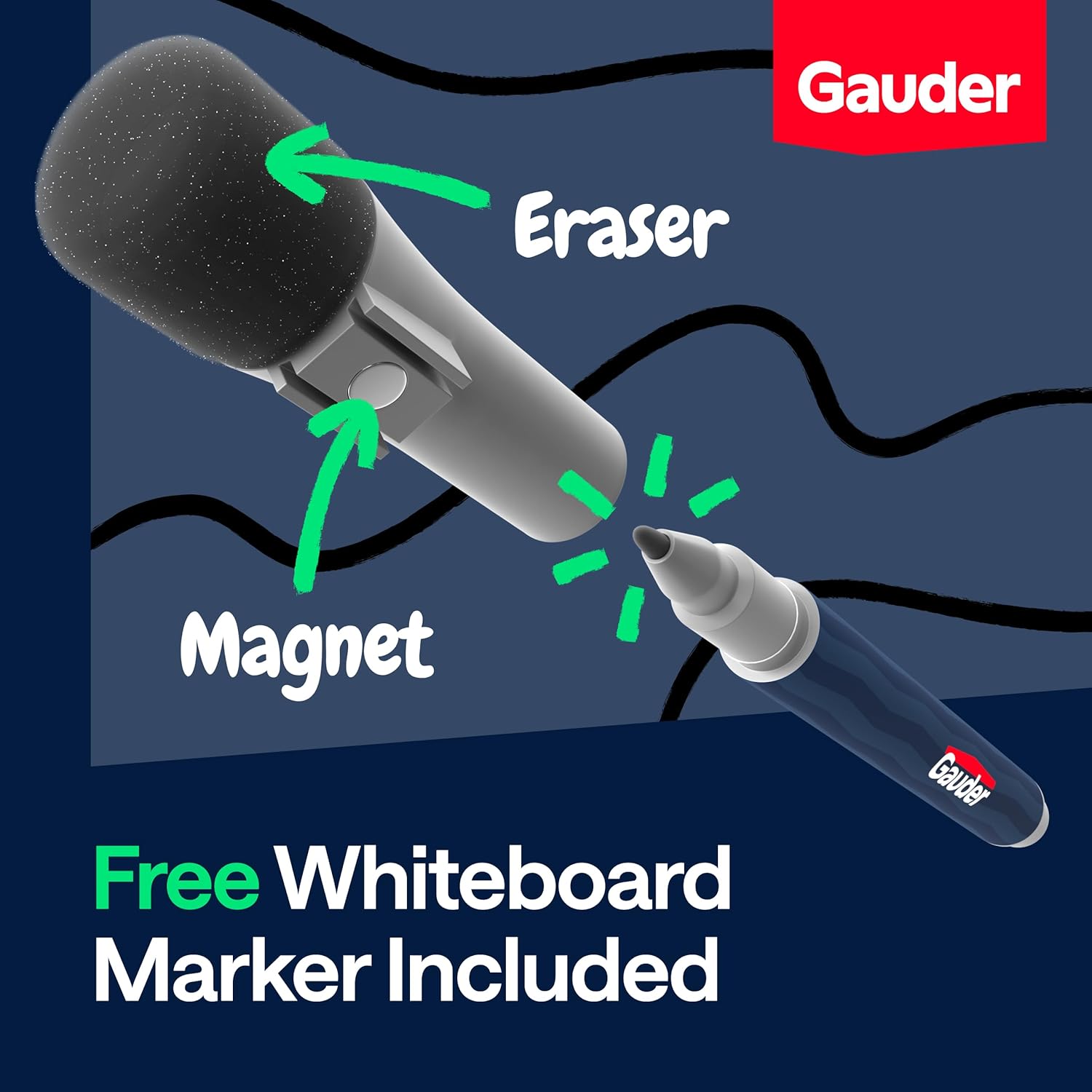 Thumbnail 2 de GAUDER Magnetic Labels Writable - Reusable Magnetic Tags (90 Pieces, 75 x 25 mm)