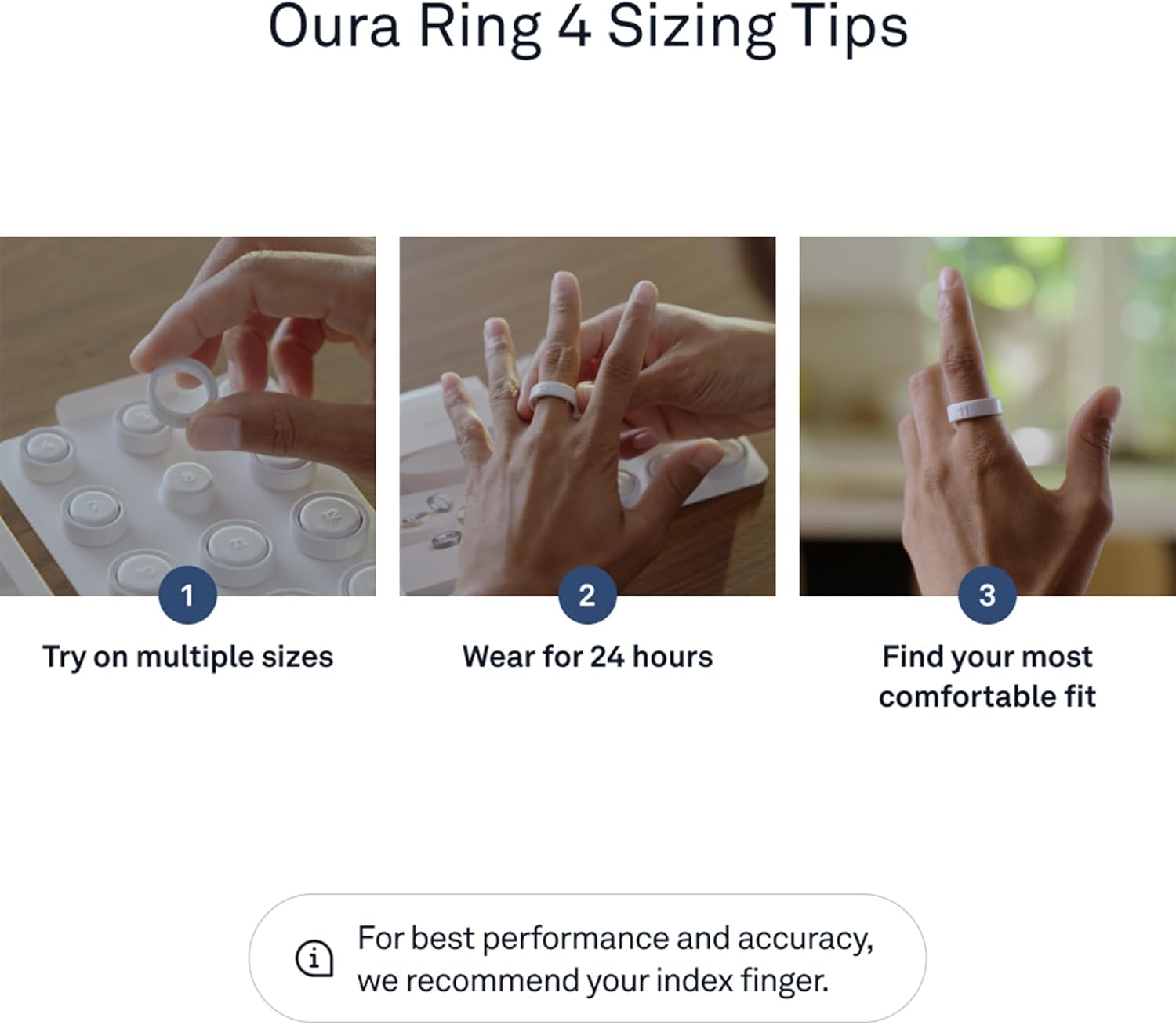 Thumbnail 1 de OURA Ring 4 Size 7 Smart Ring, 8‑day battery