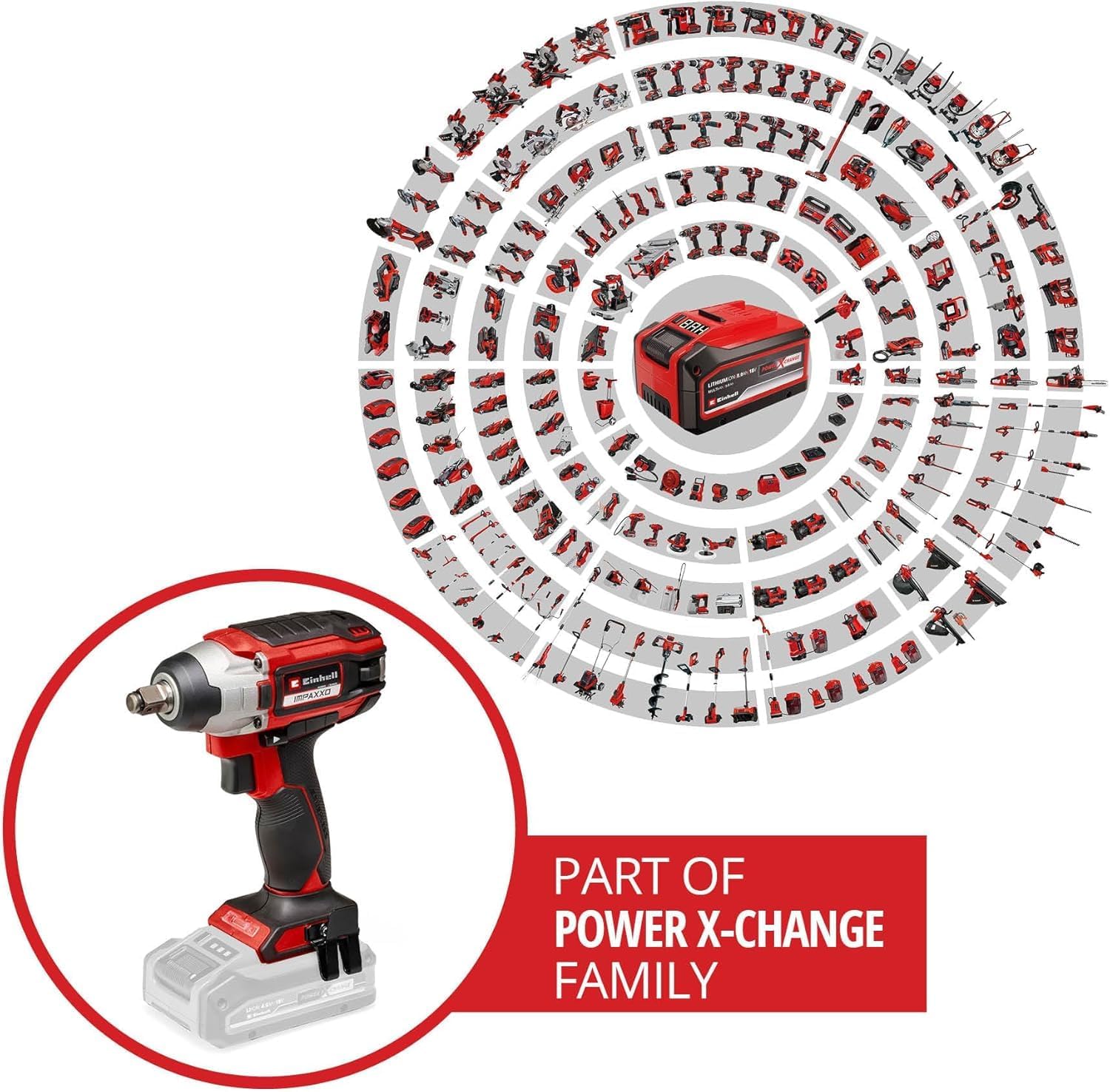 Thumbnail 1 de Einhell Akku-Schlagschrauber IMPAXXO 18/230 Power X-Change (Li-Ion, 18 V, 230 Nm) – bürstenloser Motor, Lieferung ohne Akku