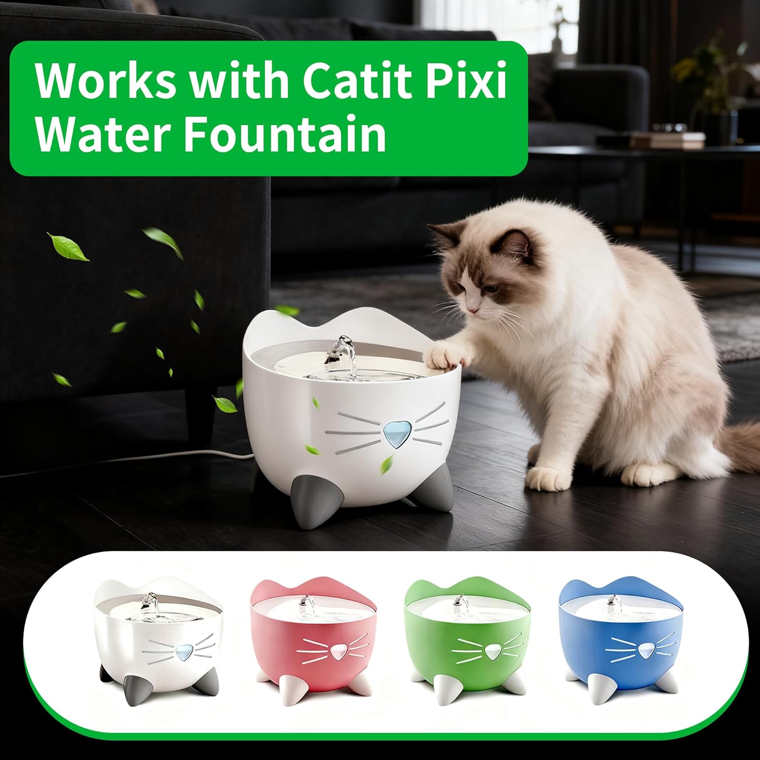 Detalle 2 de YeeQo 18 filtri fontanella per Catit Pixi 2,5L