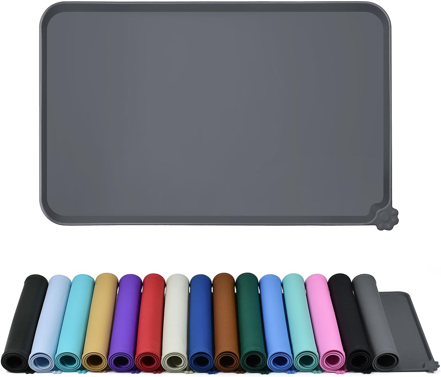Detalle de Reopet Waterproof Pet Feeding Mat with Raised Non-Slip Silicone Edges