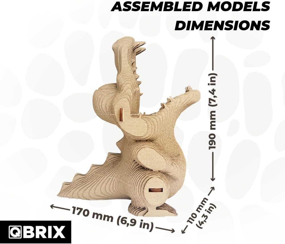 Thumbnail 6 de QBRIX Crocodile Pen Holder 3D Puzzle, Cardboard