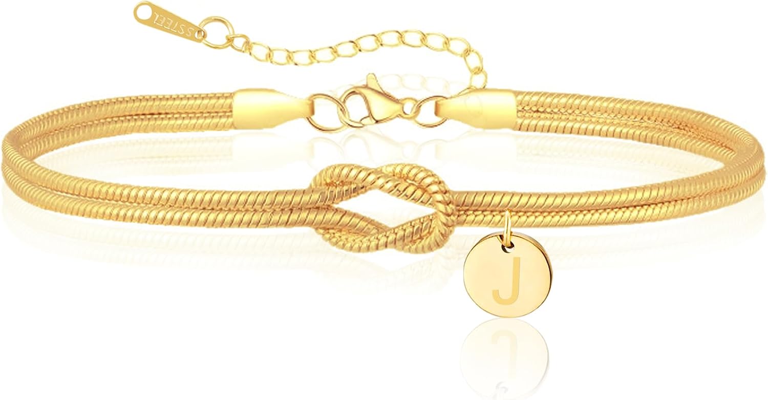 Detalle de HAYOUWAY Buchstabenarmband Gold 14K, Gold