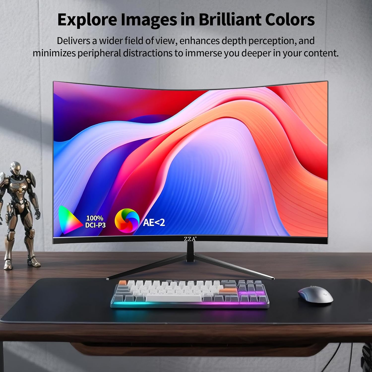 Thumbnail 4 de ZZA 32 Inch 4K UHD Monitor (4K 3840 x 2160) with 60Hz, 100% sRGB, Eye Care, HDMI & DisplayPort