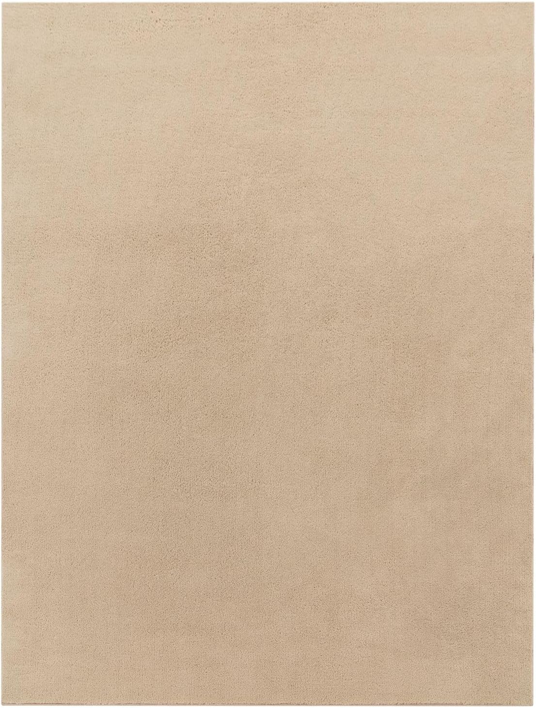 Detalle de TT Home Wohnzimmer-Teppich Kurzflor, Anti-Rutsch-Rückseite, waschbar – Dunkelbeige, 140x200 cm
