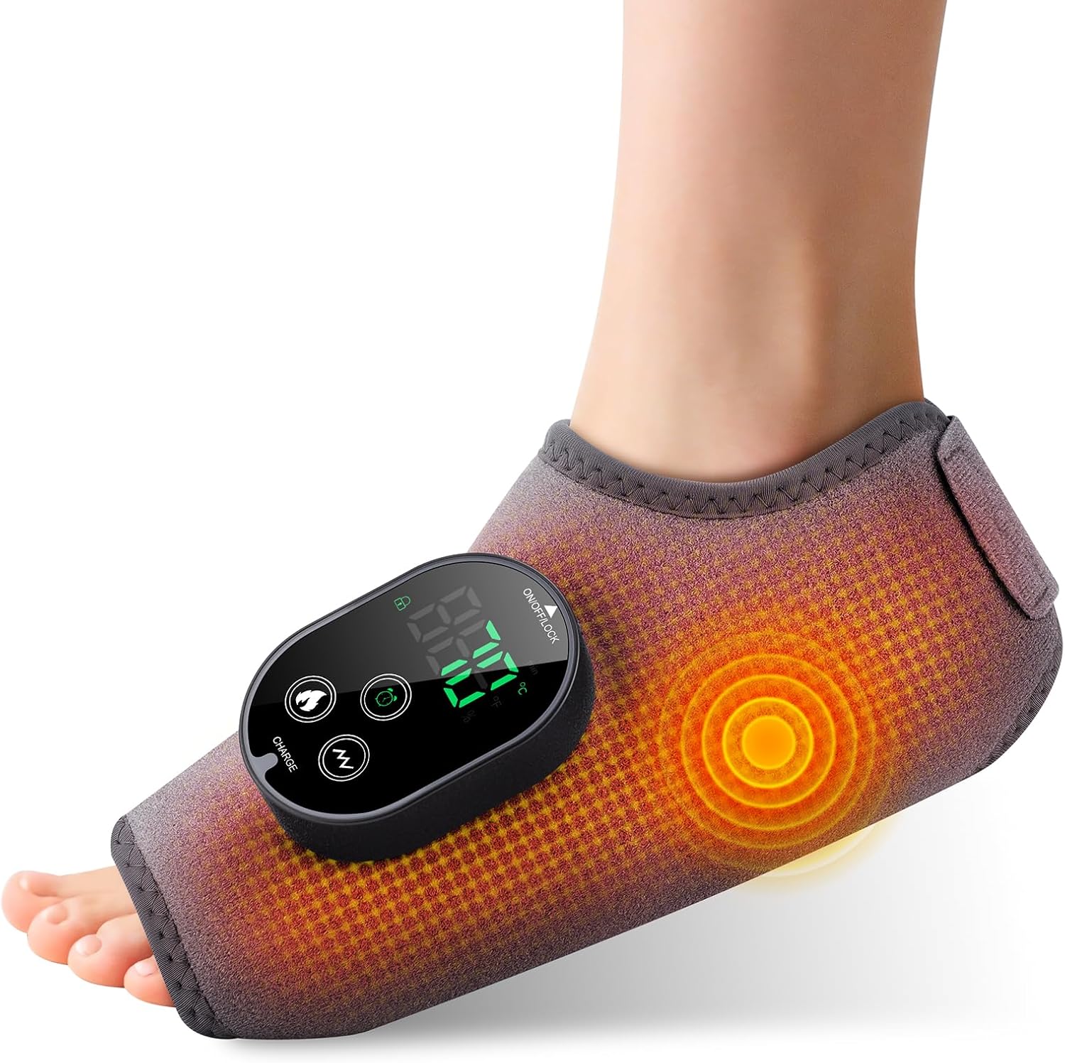 Detalle de Cordless Heated Foot and Ankle Massager, 3000mAh, 6 Heat Levels, 3 Vibration Modes