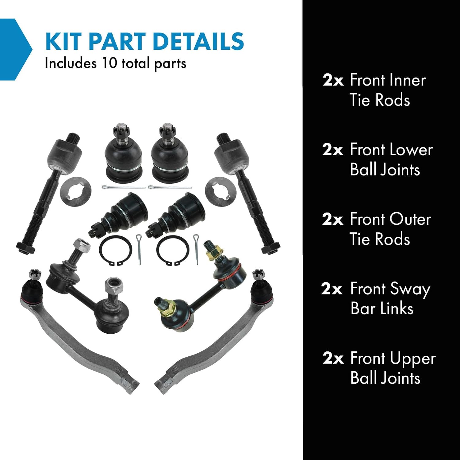 Detalle 2 de TRQ Front Steering & Suspension Kit 2001-2003