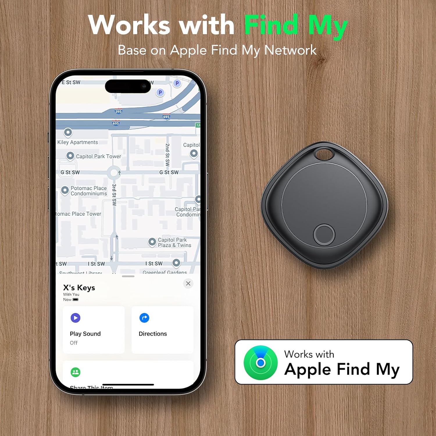 Detalle de Smart Tracker 4 pezzi: Localizzatore Bluetooth compatibile con Find My, IP67 e batteria sostituibile