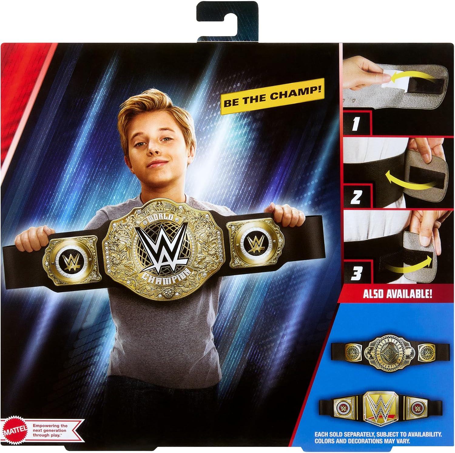 Thumbnail 6 de Mattel WWE HYF18 cintura del World Heavyweight Championship in oro (91+ cm)