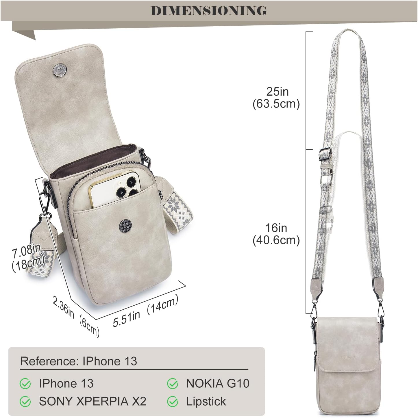Thumbnail 3 de MUIIKOLA Handytasche Umhängen mit RFID