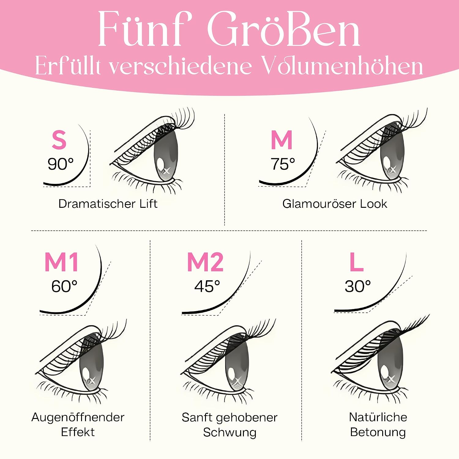 Detalle de CALAILIS Selbstklebende Silikon Wimpernlifting Pads – 5 Größen, wiederverwendbar
