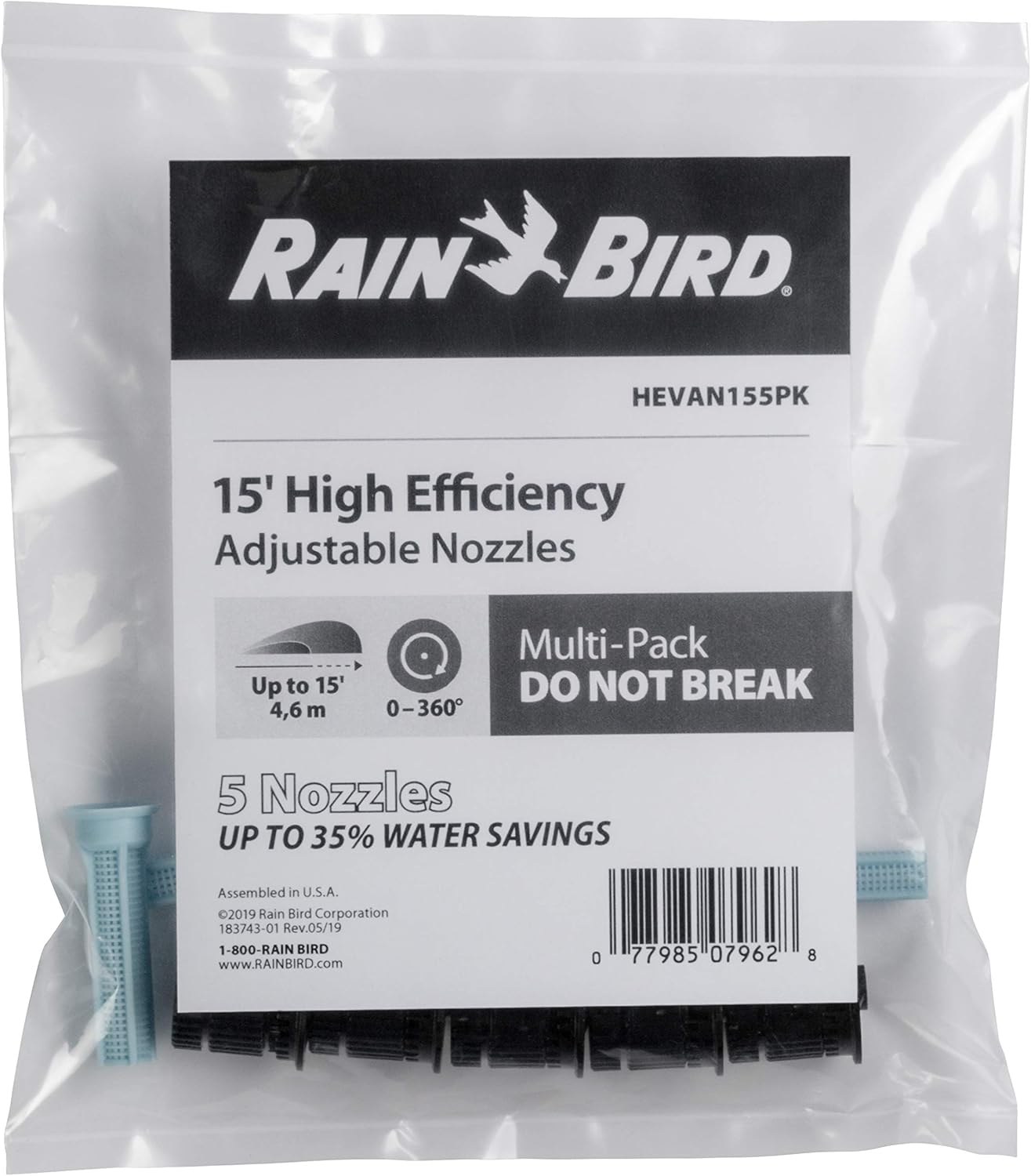 Thumbnail 2 de Rain Bird HEVAN155PK ugelli a spruzzo 12'-15' 💧