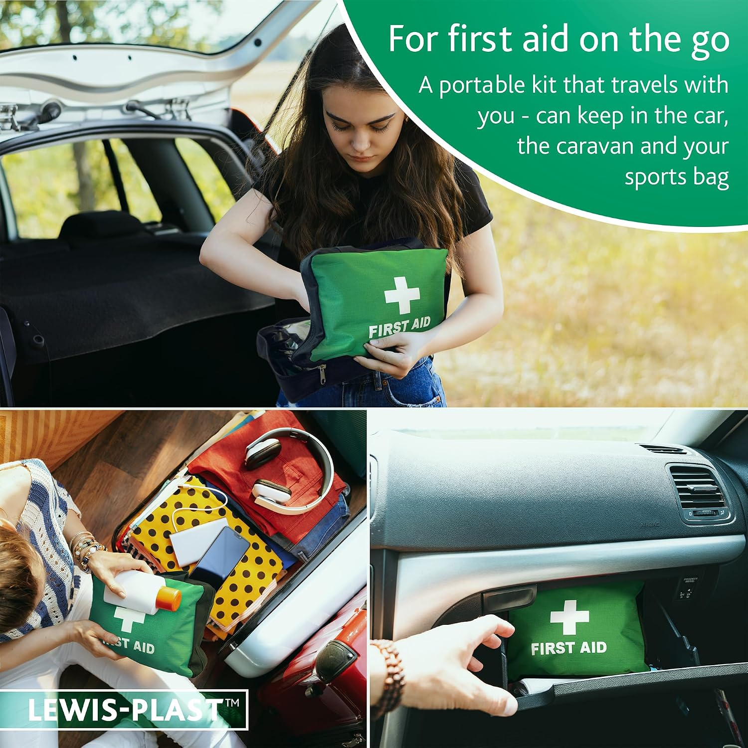 Thumbnail 2 de First Aid Kit Bag 220-Piece Survival Kit (Large) for Travel, Car, Home & Outdoor Use