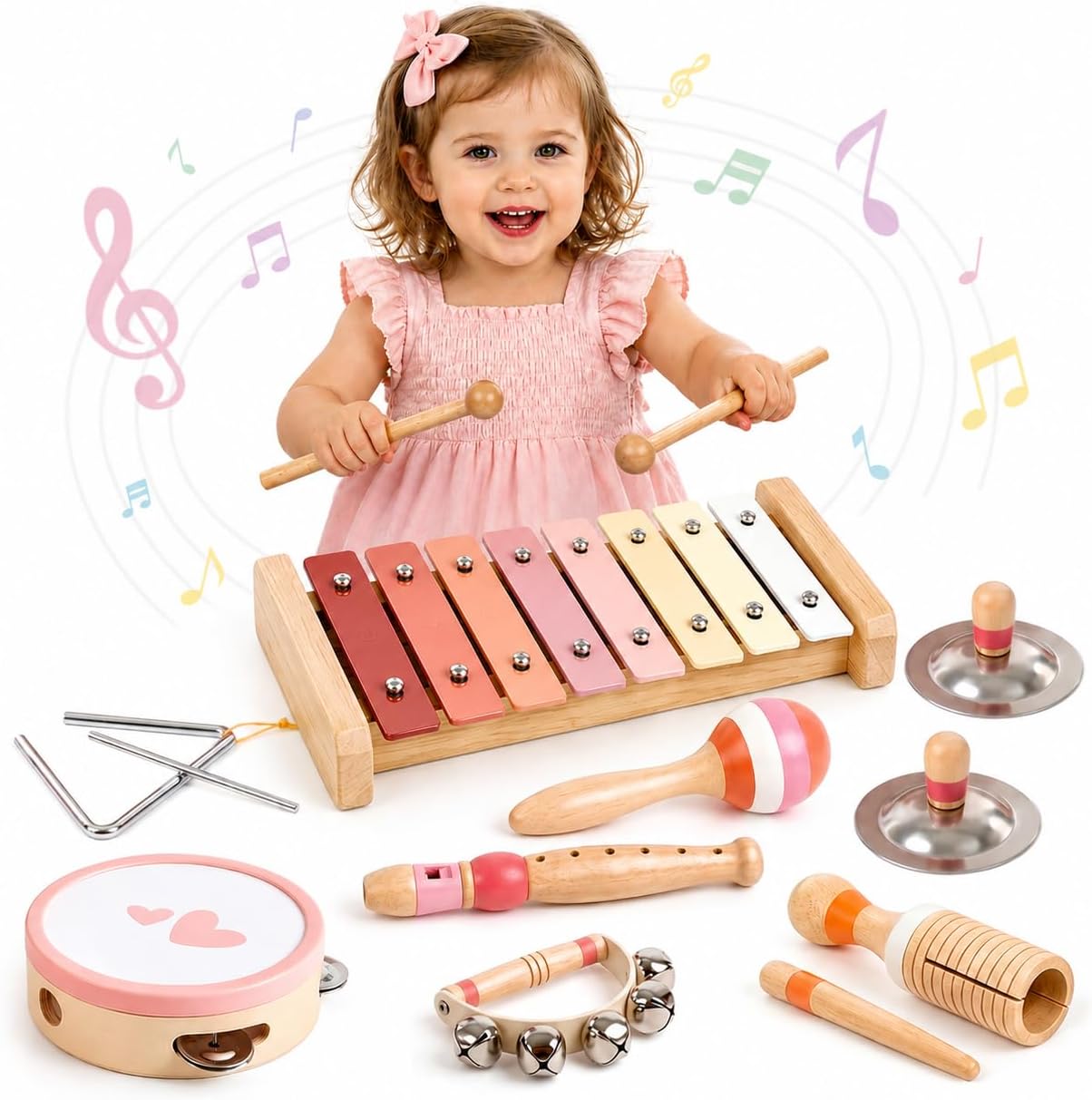 Thumbnail 6 de Musikinstrumente für Kinder – Holzspielzeug ab 2 Jahren mit Tragetasche