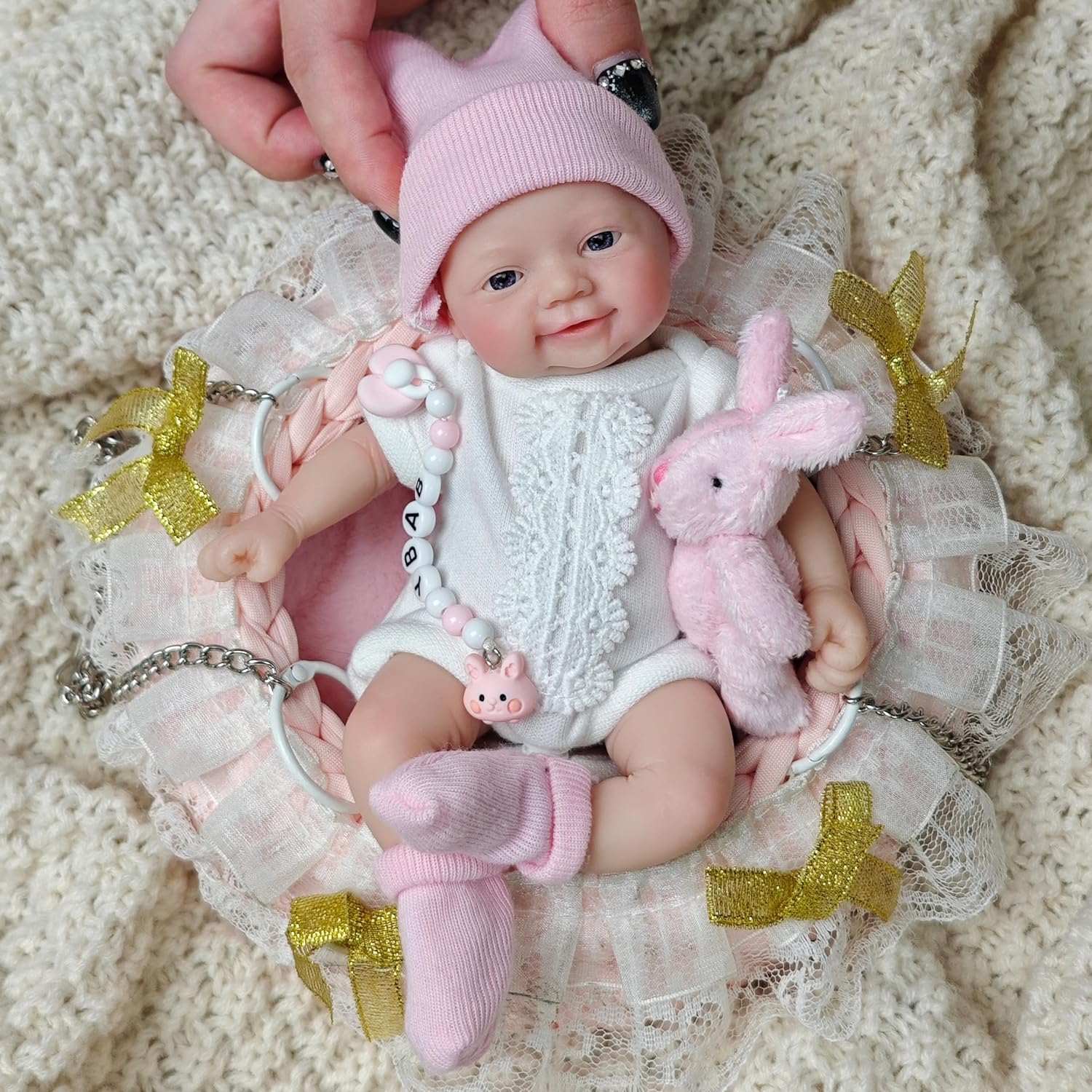 Thumbnail 3 de MYREBABY Muñeca Reborn de Silicona 7" con Accesorios 👶