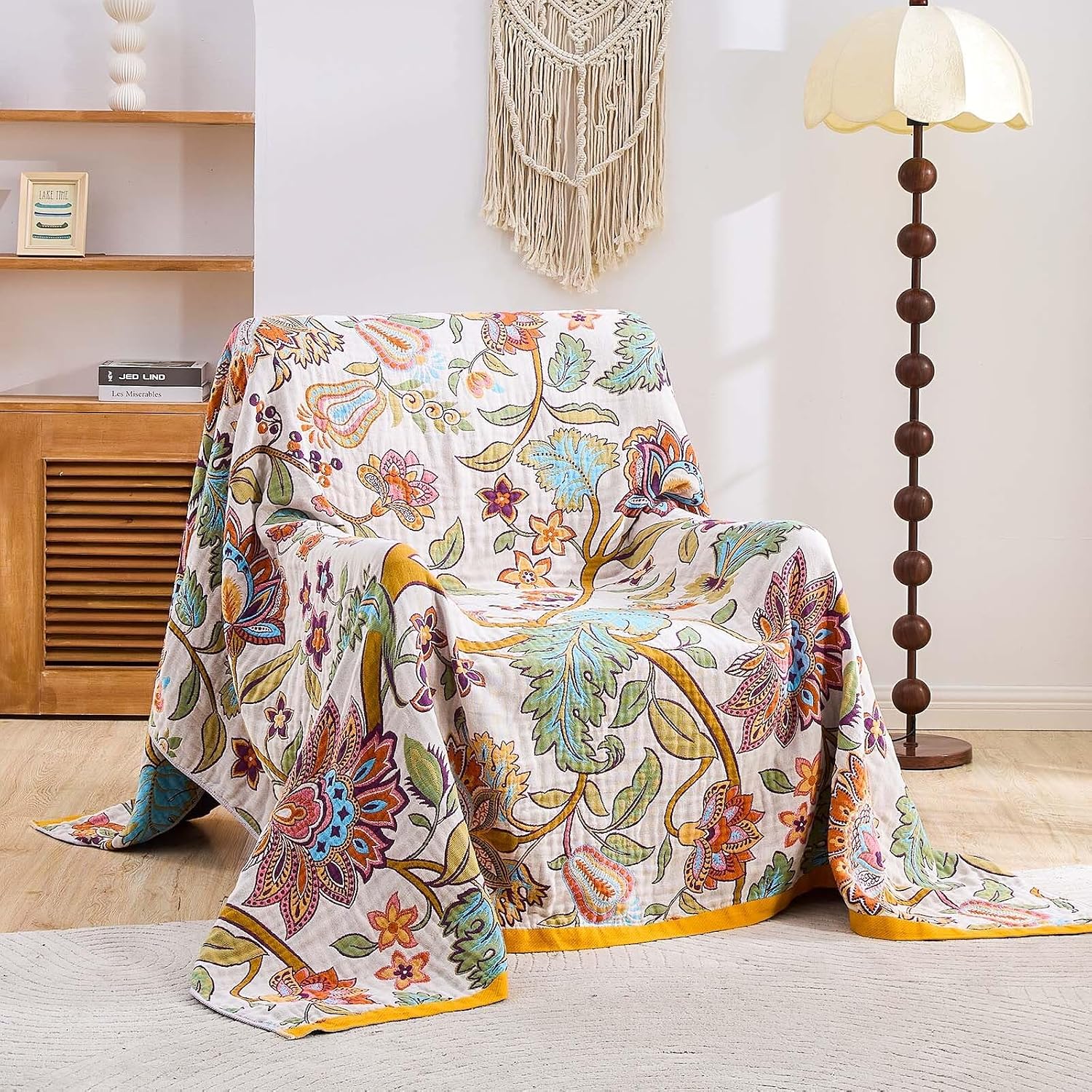 Detalle 2 de XIBLC Cotton Reversible Throw 50 x 60 inches