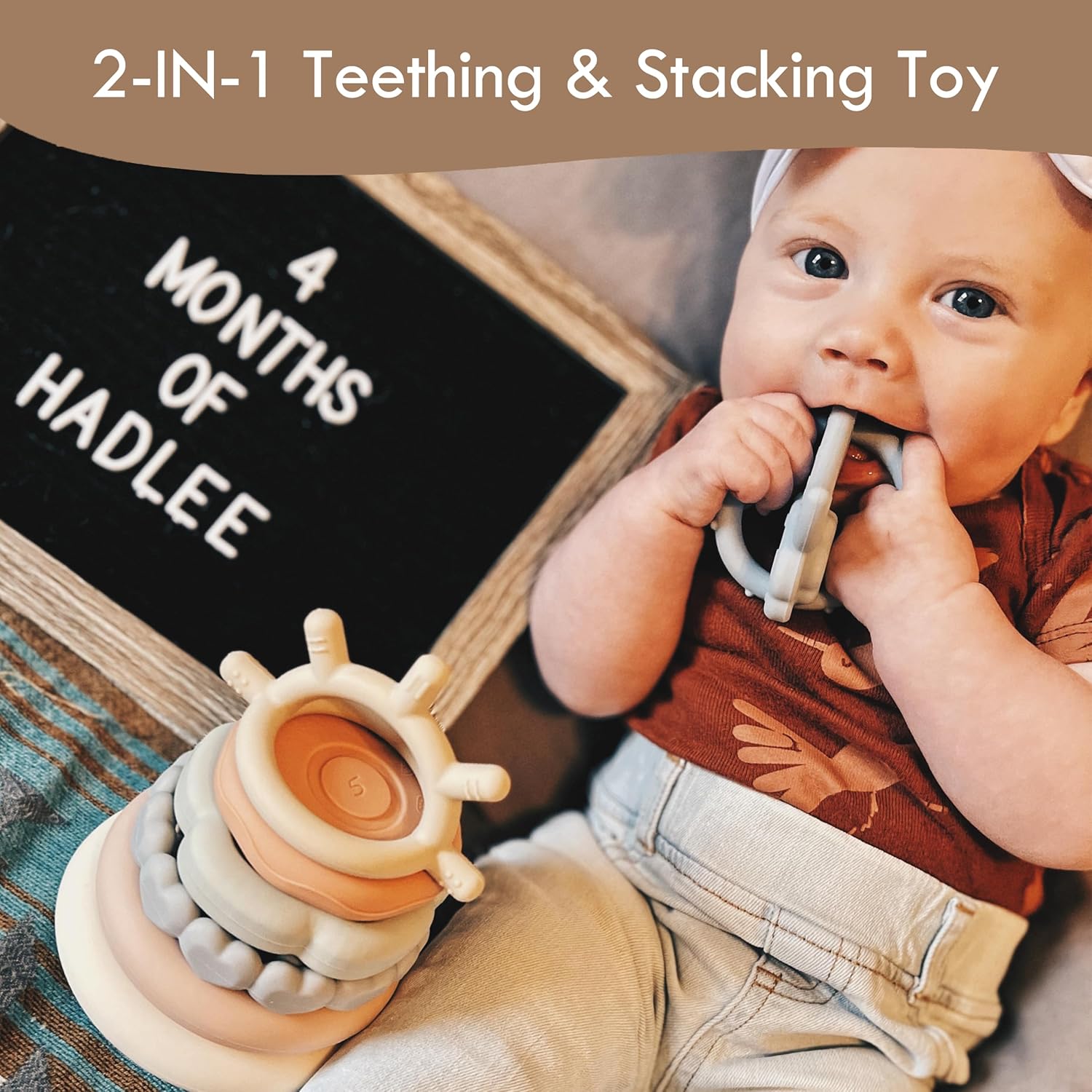 Thumbnail 4 de Moonkie Stacks of Circles 7-piece stacking toy