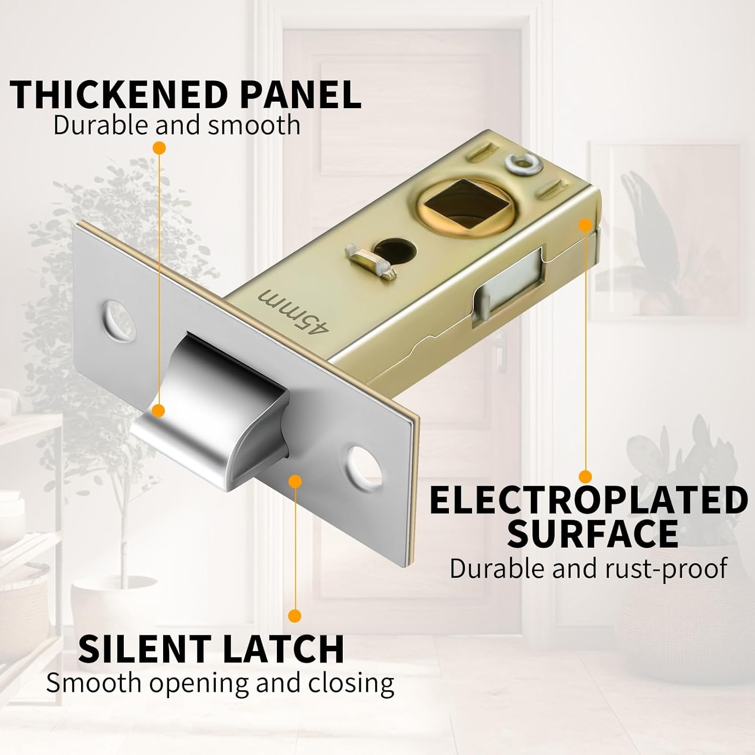 Detalle de Pimoys LIHSD8578K 45mm tubular latch for internal doors 🔒