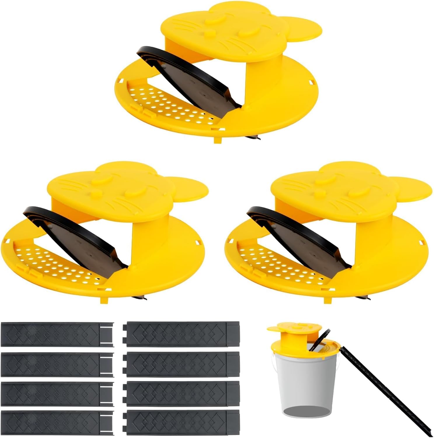 Detalle de Pirosim 3pc Bucket Mouse Trap with Auto-Reset, Multi-Catch Design