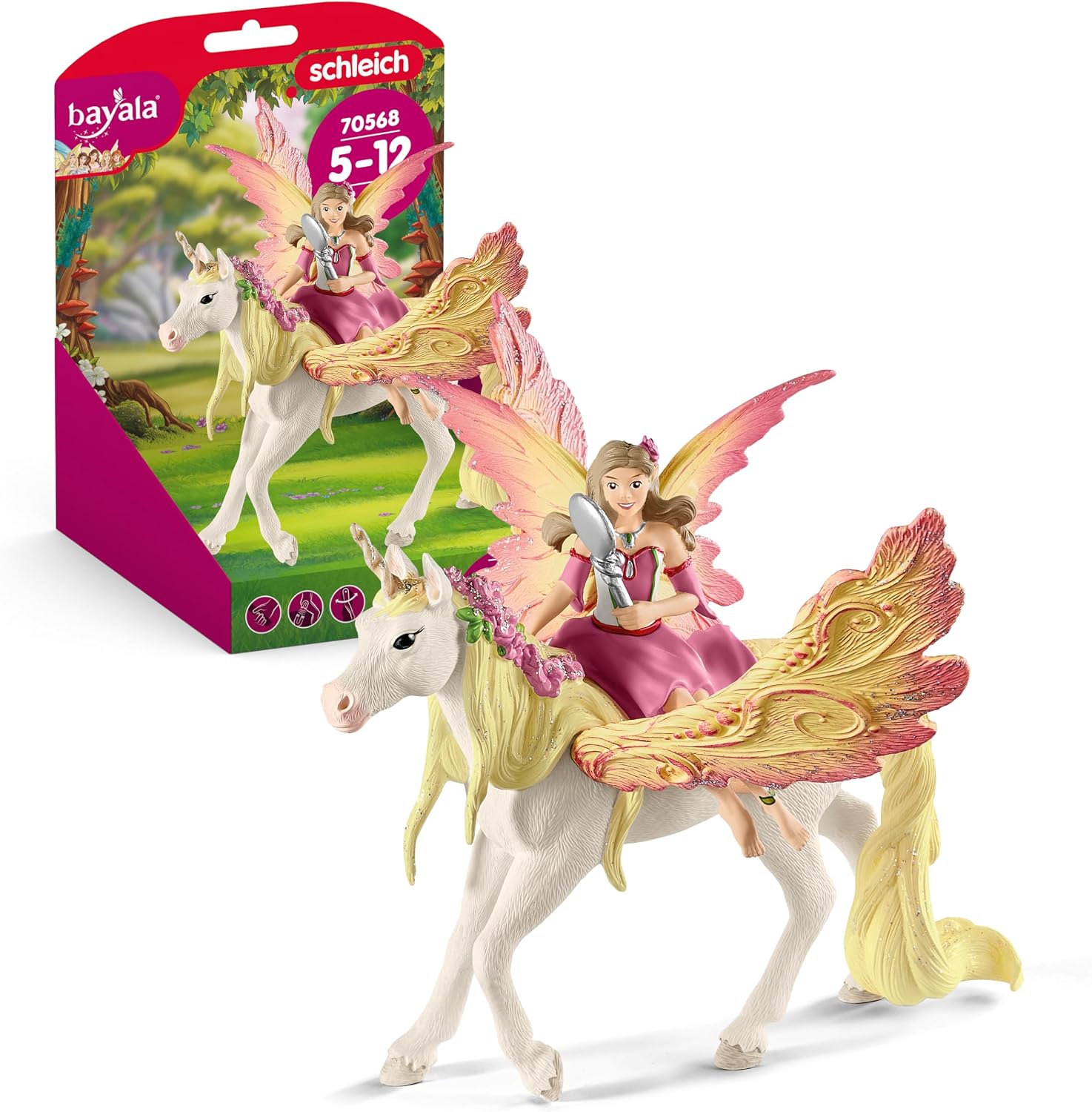 Detalle de Schleich Feya Pegasus-Einhorn Spielfigur ab 5 Jahren 🦄