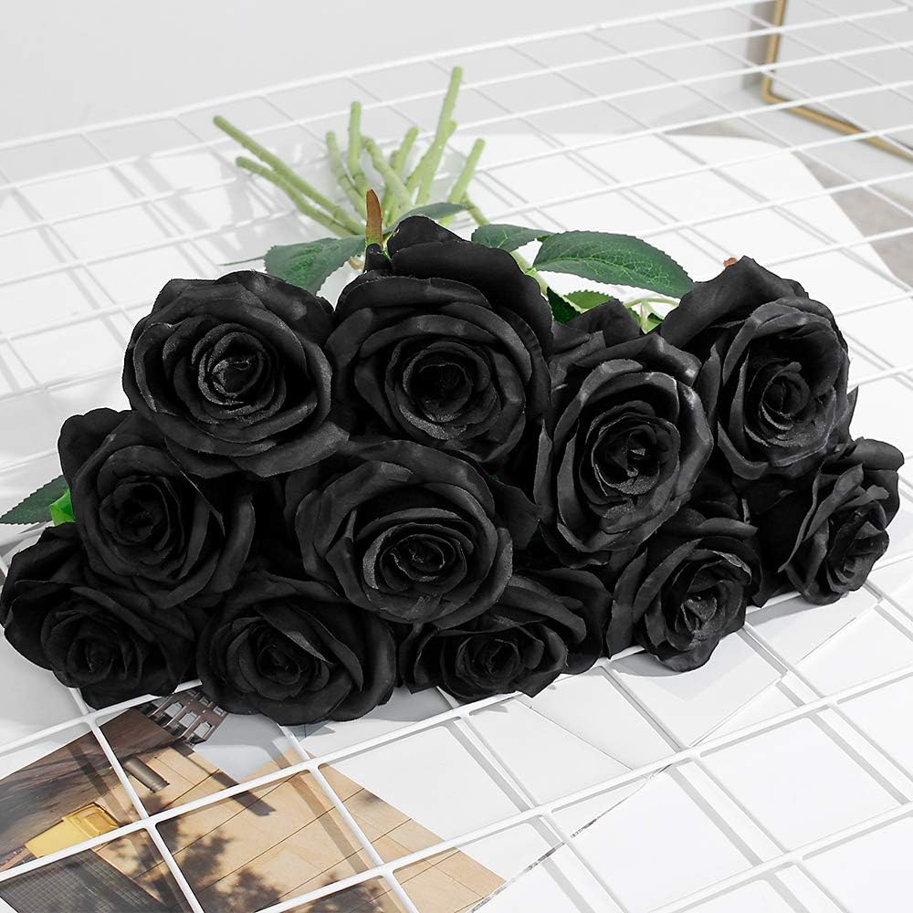 Detalle 2 de Tifuly 12 Stück künstliche Rosen mit langem Stiel, Seide, 50 cm – realistische Blumen für Hochzeit, Dekoration und Gestaltung