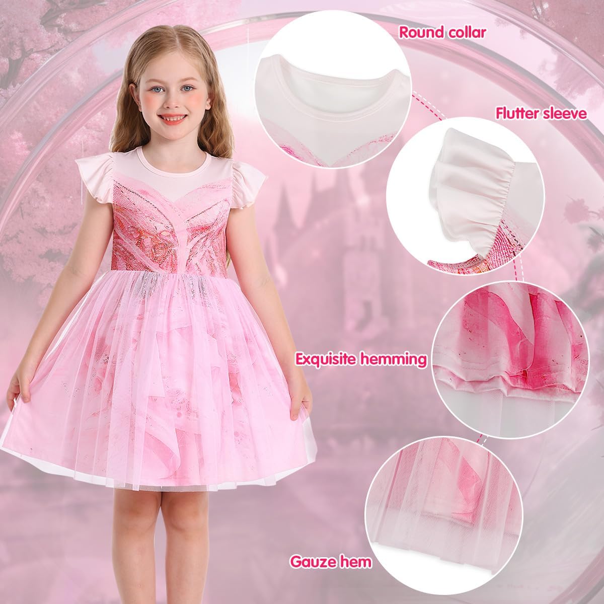 Detalle 1 de Girls' Witch Costume Dress, Tulle