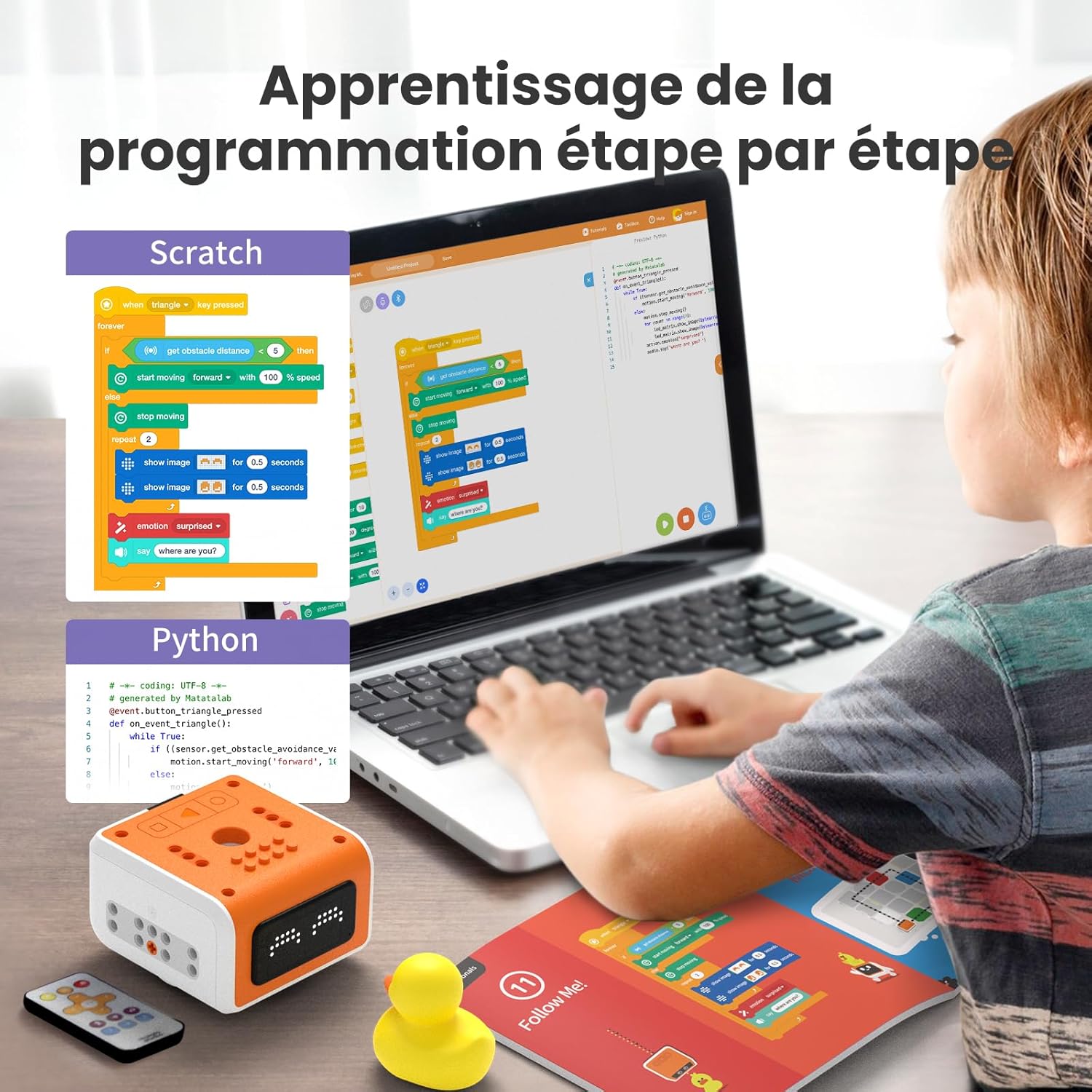 Detalle 2 de Ensemble VinciBot de Matatastudio pour Salle de Classe (6 robots) — apprentissage STEAM pour élèves de 8 à 12 ans