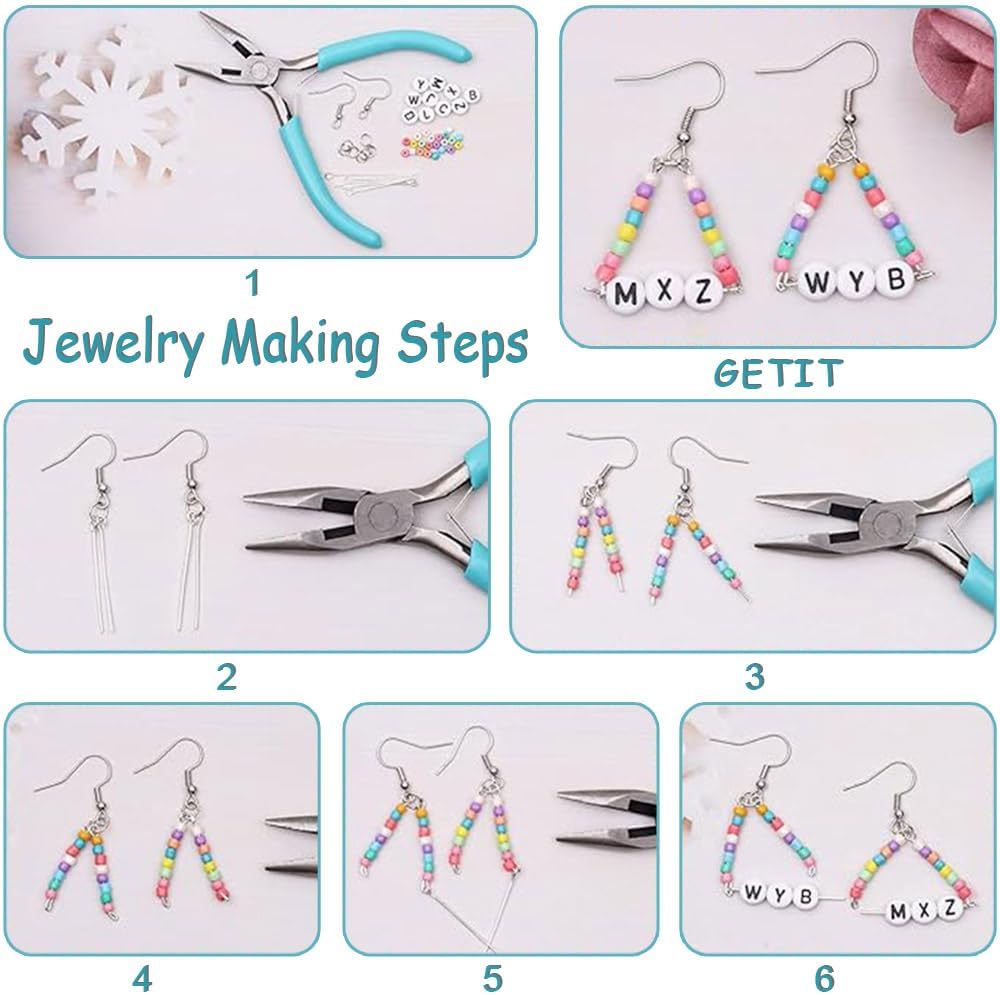 Detalle de Rocailles Perlen Seeblau – 12.500 Stück, 2 mm kleine Glasperlen zum Auffädeln für DIY-Schmuck