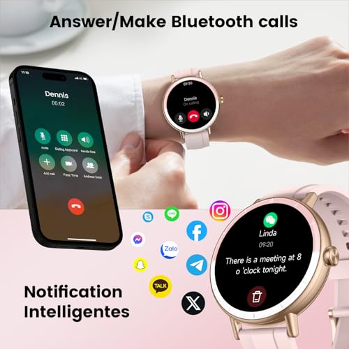 Detalle de Reloj Inteligente Mujer Cillso con llamadas Bluetooth y pantalla 1,27” HD (DR05)