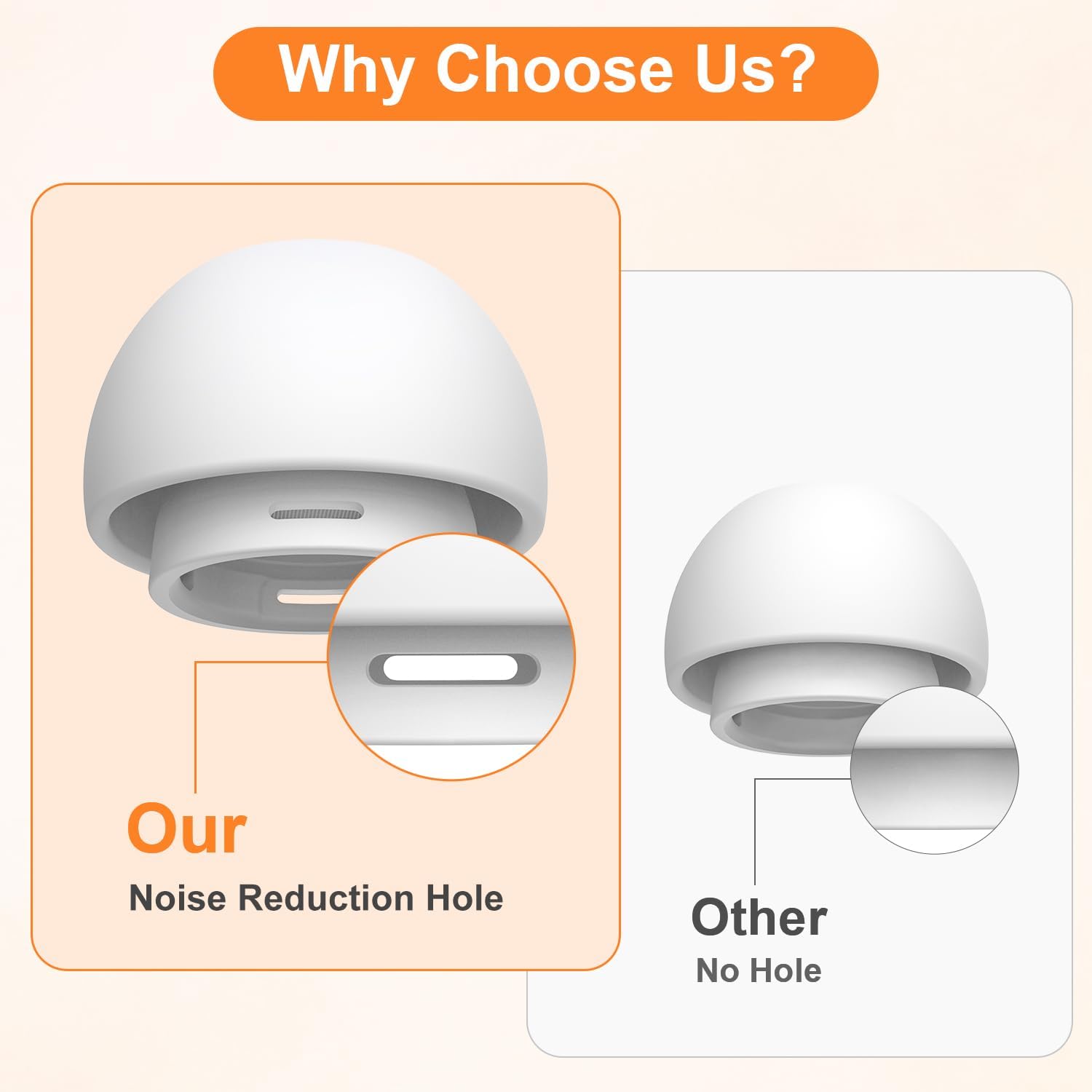 Thumbnail 5 de Kit de 4 embouts pour AirPods Pro / AirPods Pro 2 avec réduction du bruit + stylo de nettoyage 3 en 1 (XS/S/M/L)