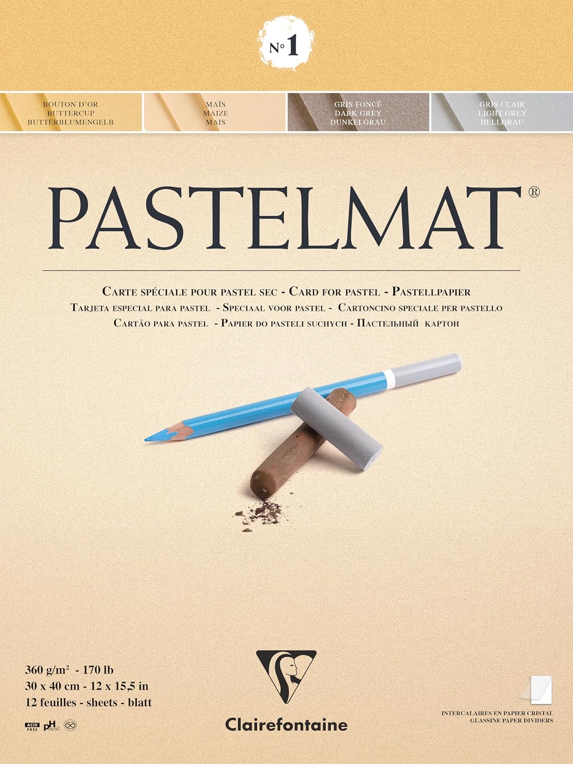 Thumbnail 6 de Clairefontaine Pastelmat 18x24 12 hojas